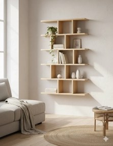 Minimalistyczny Regał Wiszący Lub Stojący Dąb Artisan T7-K84