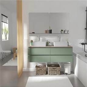Sorrento 120cm podwójna szafka pod umywalkę + bateria + lustro