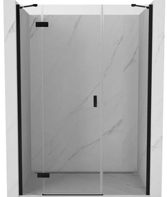 Mexen Mist-H drzwi prysznicowe uchylne lewe 120 cm, transparent, czarne - 8A5-120-001-70-00-L