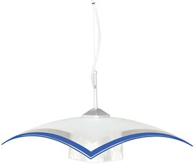 Biało-niebieska kuchenna lampa wisząca S6-P49