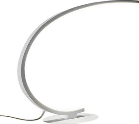 Lampa stołowa LED Iole, ściemnialna, 12 W, ciepłe światło, 3000 K - satynowa biel, nowoczesny design, aluminium, IP20