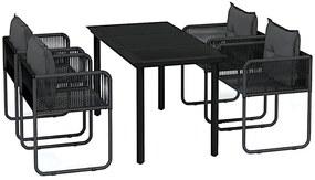 Czarny nowoczesny ogrodowy zestaw H1-N30