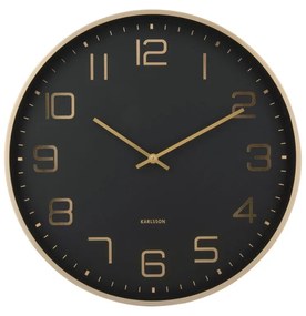 Zegar ścienny Karlsson 5973BK czarny, średnica 40cm