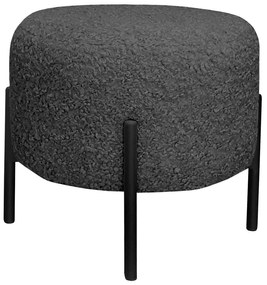 Pufa OLA LOFT ławka podnóżek metal czarny Rolf7