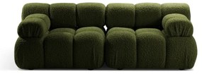 Zielona sofa modułowa z materiału bouclé 188 cm Bellis – Micadoni Home