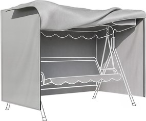 Outsunny Pokrowiec na huśtawkę ogrodową, odporny na rozdarcia, odporny na warunki atmosferyczne, System Tex-Lock, 205x124x164 cm, Szary