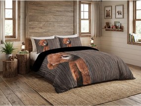 PrzytulneMieszkanie.pl PrzytulneMieszkanie.pl 3D pościel z mikrofibry BRĄZOWY MIŚ