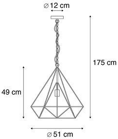 Skandynawska lampa wisząca czarna - KarkassDesignerski Oswietlenie wewnetrzne