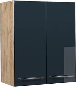 Szafka ścienna ciemnoniebieski wysoki połysk 60x34.1x72 fame-line