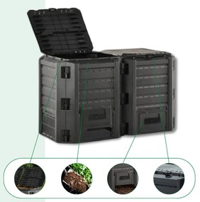 Prosperplast Kompostownik ogrodowy - Compogreen 800 l czarny