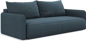 Kanapa 3-osobowa z funkcją spania - z tkaniny strukturalnej - jeans - NANEA