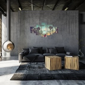 Obraz - miasto w przyszłości (125x70 cm)