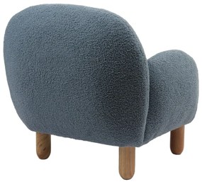 Niebieski fotel dziecięcy z materiału bouclé Rocky – Vipack