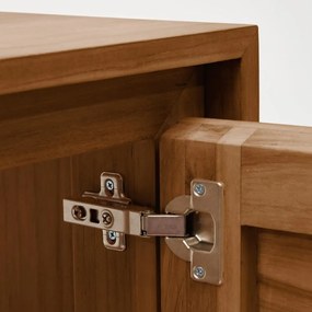 Brązowa wisząca szafka pod umywalkę z litego drewna tekowego 60x40 cm Kenta – Kave Home