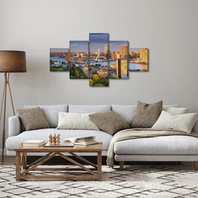 Obraz - Panorama Rotterdamu, Holandia (125x70 cm)