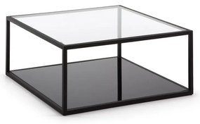 Czarny stolik Kave Home Green Hill, 80x80 cm