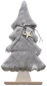 Choinka dekoracyjna z futerkiem LUSH 28 cm - różne kolory Kolor: Brązowy