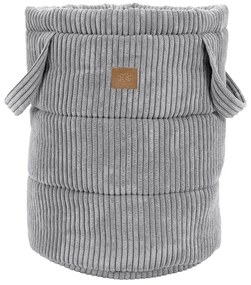 Szary tekstylny dziecięcy kosz na zabawki ø 39x50 cm – Meowbaby