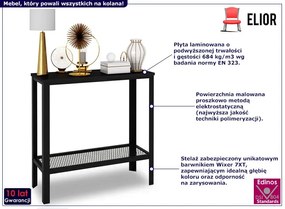 Czarna konsola z metalowym stelażem - Erid 4X