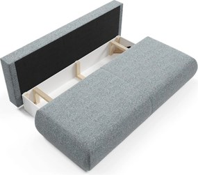 Masseno Sofa DELTA z funkcją spania i pojemnikiem na pościel, Rozkładana sofa - Szary, PUENTE 94