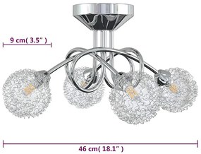 Lampa sufitowa z drucianymi kloszami F013-Cirelo