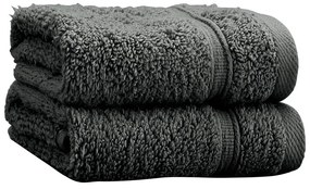 Ciemnoszare bawełniane ręczniki zestaw 2 szt. frotte 30x30 cm Zero Twist – Catherine Lansfield