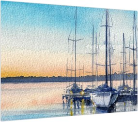 Obraz - Żeglarstwo, akwary (70x50 cm)