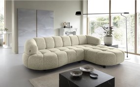 Narożnik VELPA S z elektryczną regulacją siedziska Prawostronny wolnostojący w tkaninie PUENTE 03 WERSAL