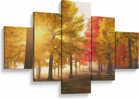 Obraz jesiennych drzew (125x70 cm)
