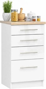 Dolna szafka kuchenna w kolorze biały połysk D6-T37