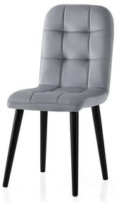 Zestaw krzeseł do jadalni Retro Grey and Black, 4 szt.