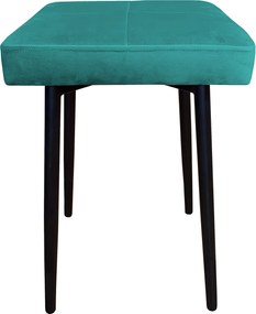 Taboret MAX tkanina Welur stelaż metalowy STOŁEK LOFT : Kolor nogi - Czarna stożek, Kolor tkaniny - VELVET - MG20, Typ tkaniny - Velvet