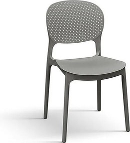 Zestaw 4 szarych krzeseł z polipropylenu - ALICANTE