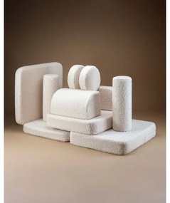 Kremowa sofa dla dzieci z materiału bouclé 132 cm Settee – Wigiwama