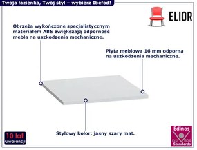 Jasnoszary blat łazienkowy 40 cm S4-B49