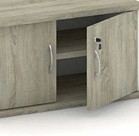 Nadstawka dwudrzwiowa MIRELLI, 800 x 400 x 400 mm, biały/dąb sonoma