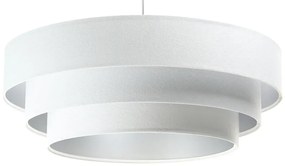 Biało-srebrna welurowa lampa nad stół - S440 T0-R57