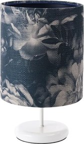 Biało-granatowa lampka nocna w kwiaty - 3X S395 P5-F15