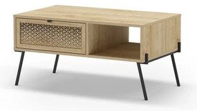 Stolik w dekorze dębu 60x100 cm Ecrin – Marckeric