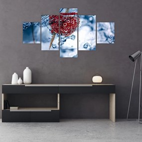 Obraz - szczegół maliny w wodzie (125x70 cm)