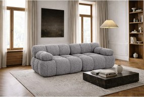 Sofa modułowa dwuosobowa, tkanina bukla Abriamo, Ciemnoszary, Selia