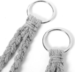 Szary wiszący fotel KOLUMBIA ze stojakiem