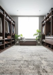 Włochaty jasnoszary dywan shaggy w skandynawskim stylu T7-T46