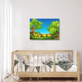 Obraz na szkle - Wesołe kaczątka (70x50 cm)
