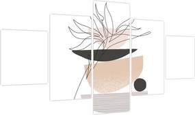 Obraz - Line art flowers N⁰1 (125x70 cm)