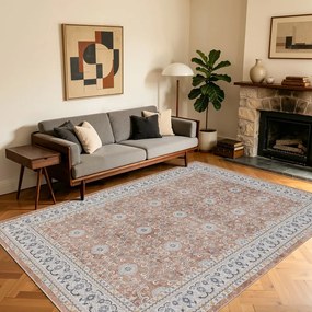 Dywan vintage INKA Ornament z Efektem Postarzenia Terakota 200 cm x 290 cm