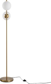 Lampa podłogowa Lampa stojąca Lampa stojąca podłogowa 2-częściowy szklany klosz złota + biała | Aosom.pl