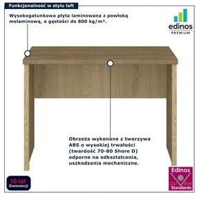 Proste biurko loft dąb cremona + dąb lefkas G6-G49