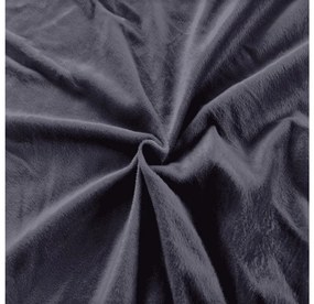 PrzytulneMieszkanie.pl Prześcieradło mikroplusz SOFT 160x200 cm antracytowo szare