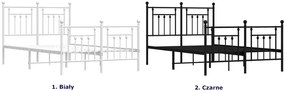 Czarne łózko małżeńskie  w stylu loft 180x200cm - Ringo